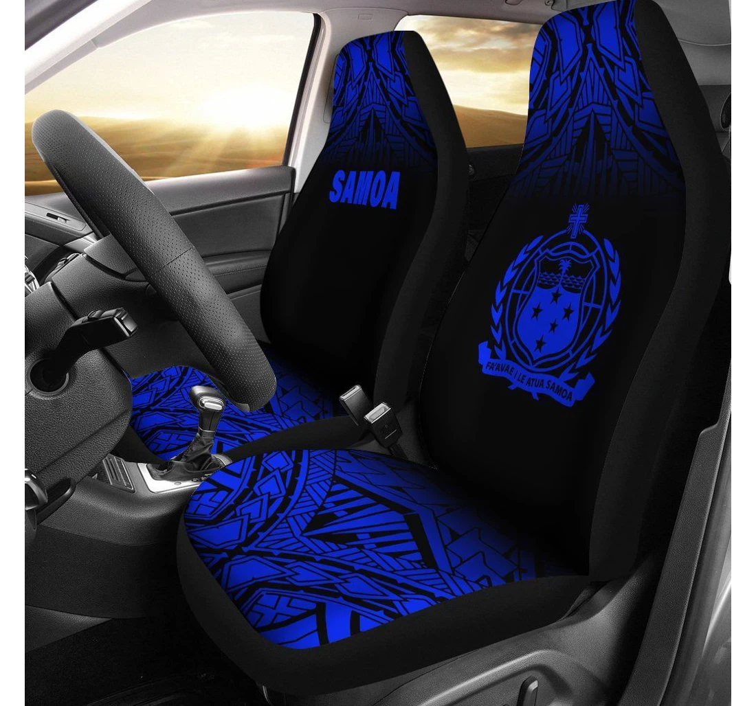 Samoa Polynesian Blue Fog Bn11 Universal Front Car Seat Cover