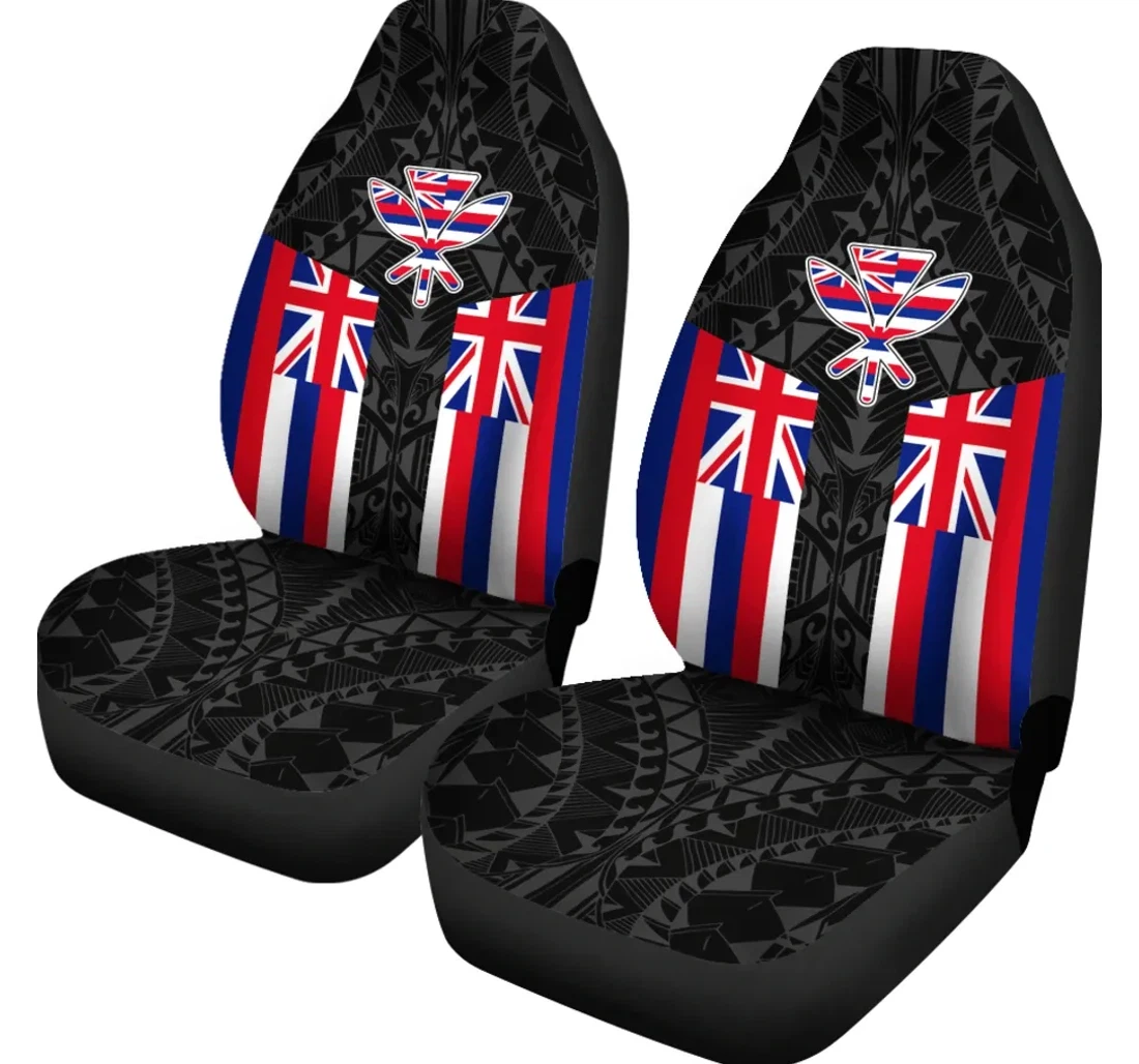 Accessory Hawaii Flag Black Ah J4 Universal Front Car Seat Cover