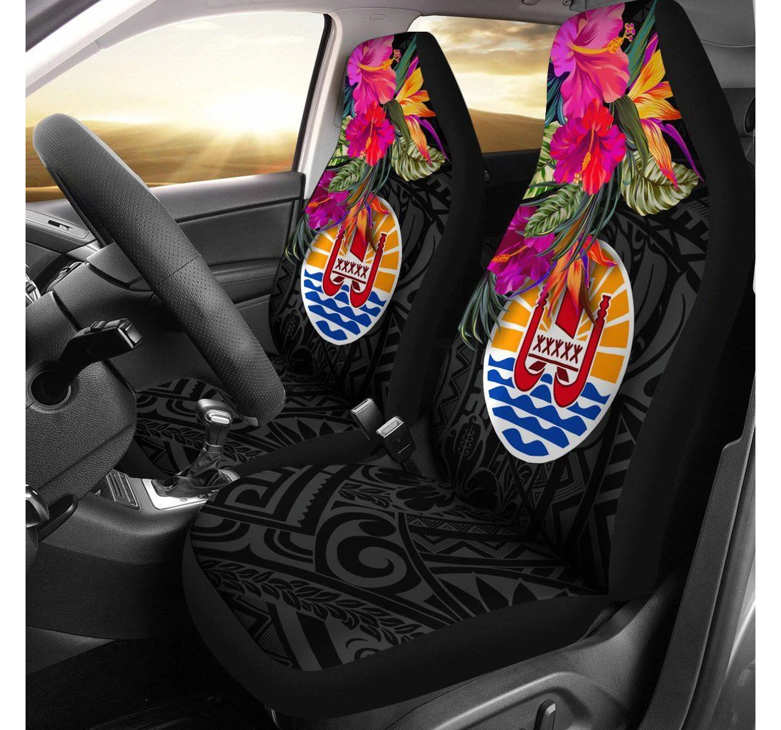 Tahiti Polynesian Hibiscus Pattern Bn39 Universal Front Car Seat Cover