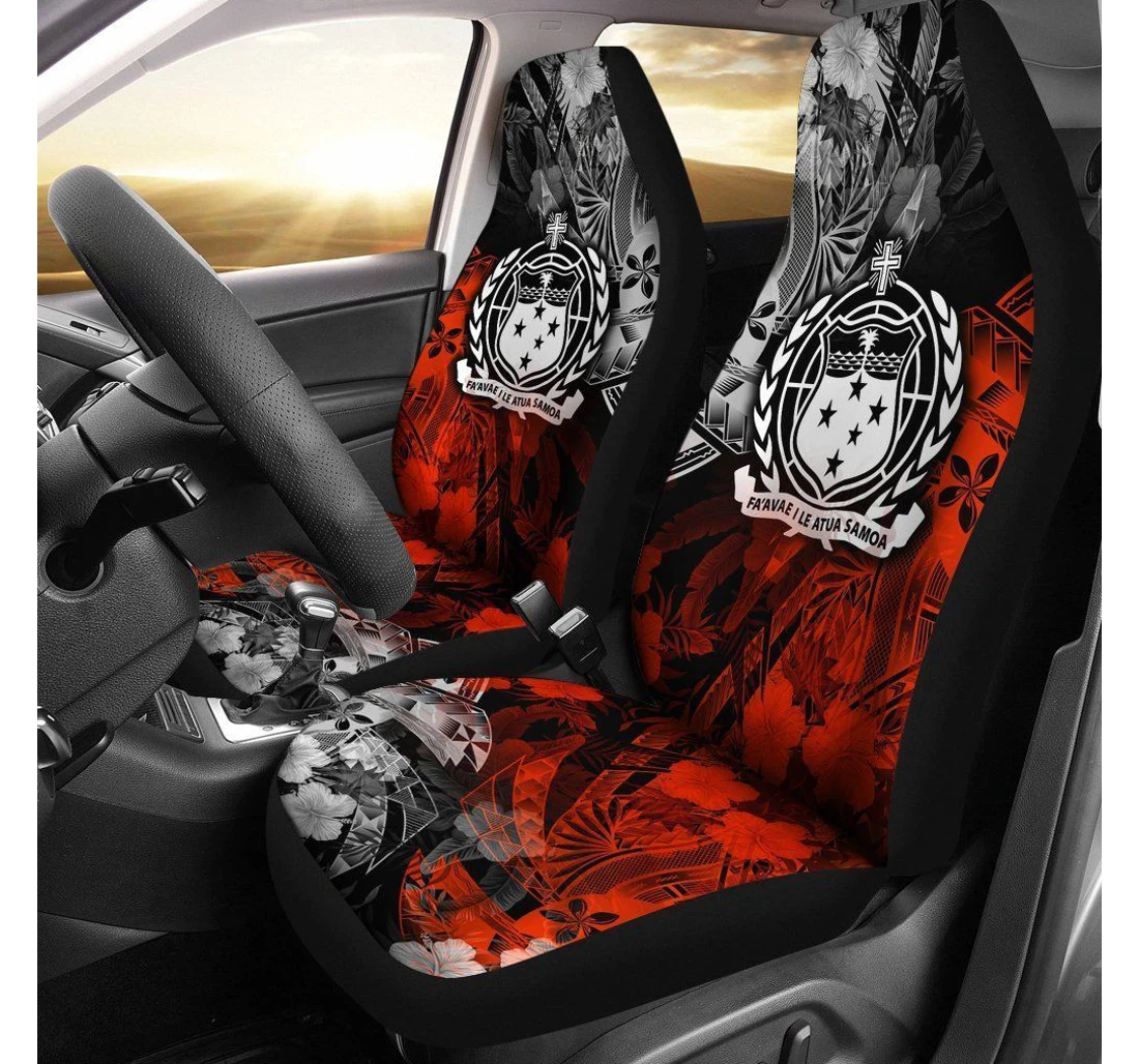 Samoa Polynesian Vintage Polynesian Style Bn15 Universal Front Car Seat Cover