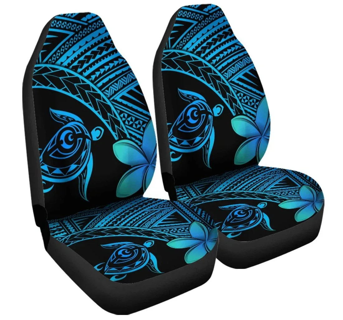 Accessory Hawaiian Turtle Plumeria Kakau Polynesian Quilt Blue Ah J0r Universal Front Car Seat Cover