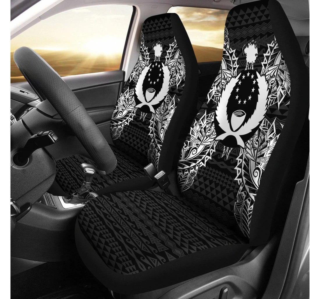 Pohnpei Polynesia Map Black Bn39 Universal Front Car Seat Cover