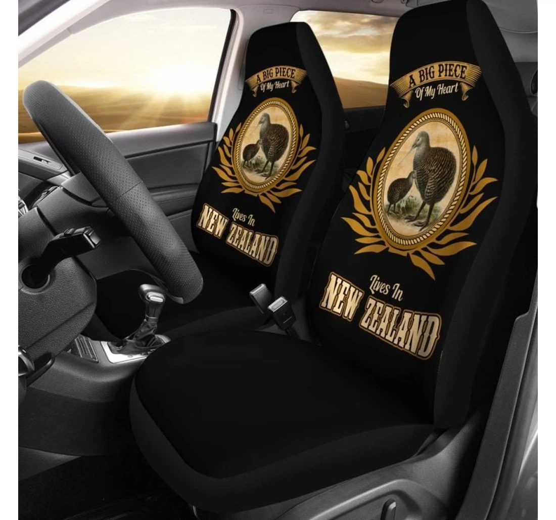 My Heart Live In New Zealand Ha8 Universal Front Car Seat Cover