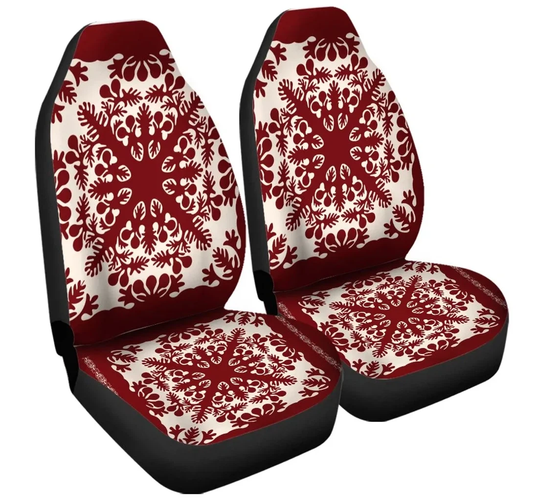 Accessory Hawaiian Palm Tree Quilt Tradition Red Ah Jr Universal Front Car Seat Cover