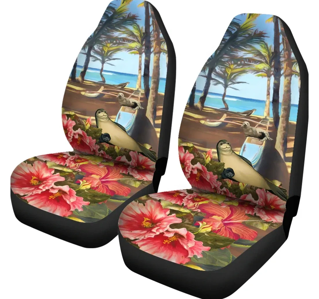 Accessory Hawaii Hibiscus Monk Seal Ah Universal Front Car Seat Cover