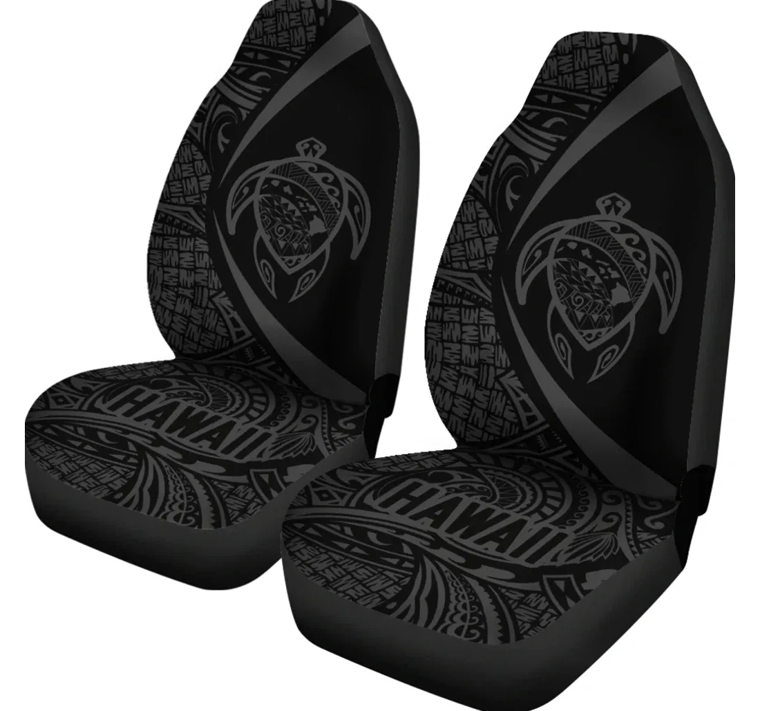Accessory Hawaii Turtle Map Polynesian Gray Circle Style Ah J9 Universal Front Car Seat Cover