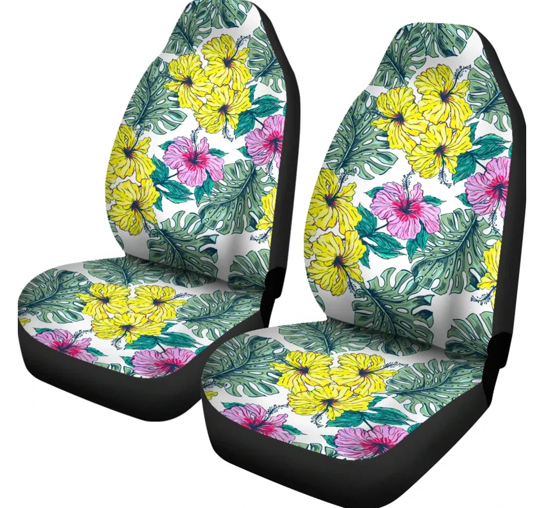 Accessory Hawaii Hibiscus Pattern 02 Ah Th3 Universal Front Car Seat Cover