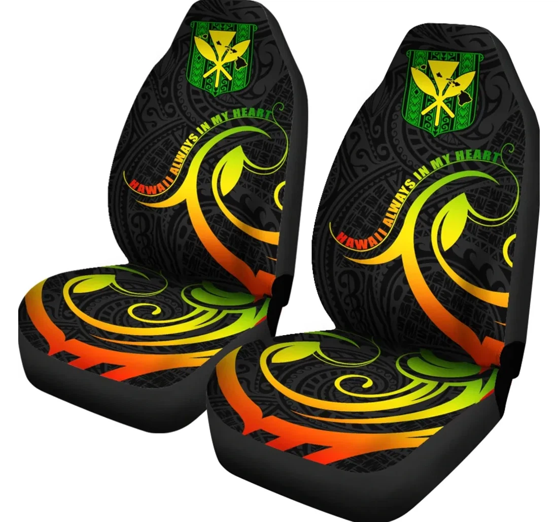 Accessory Hawaiian Kanaka Hawaii Always In My Heart Ah J1 Universal Front Car Seat Cover