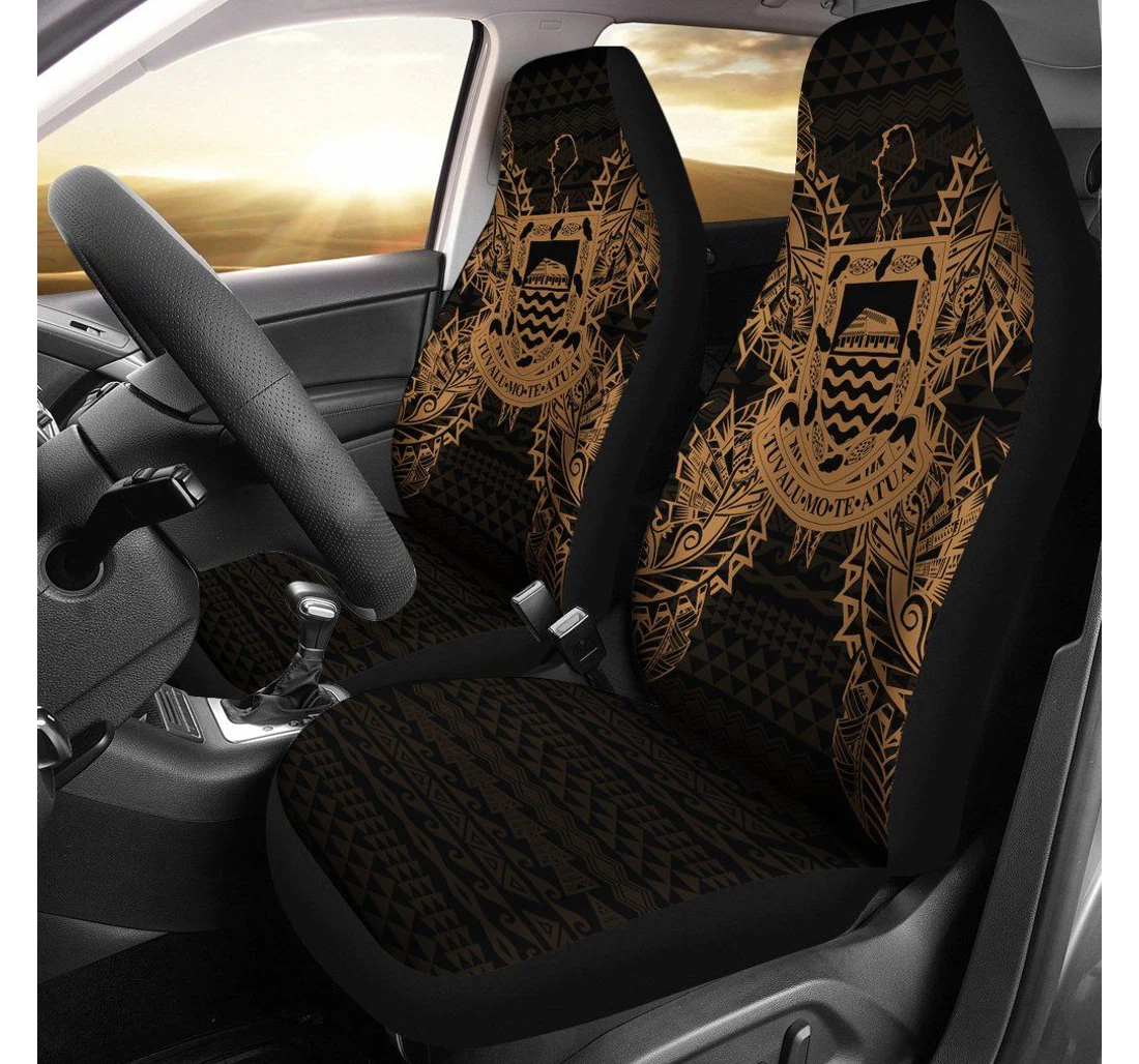 Tuvalu Polynesia Map Gold Bn39 Universal Front Car Seat Cover