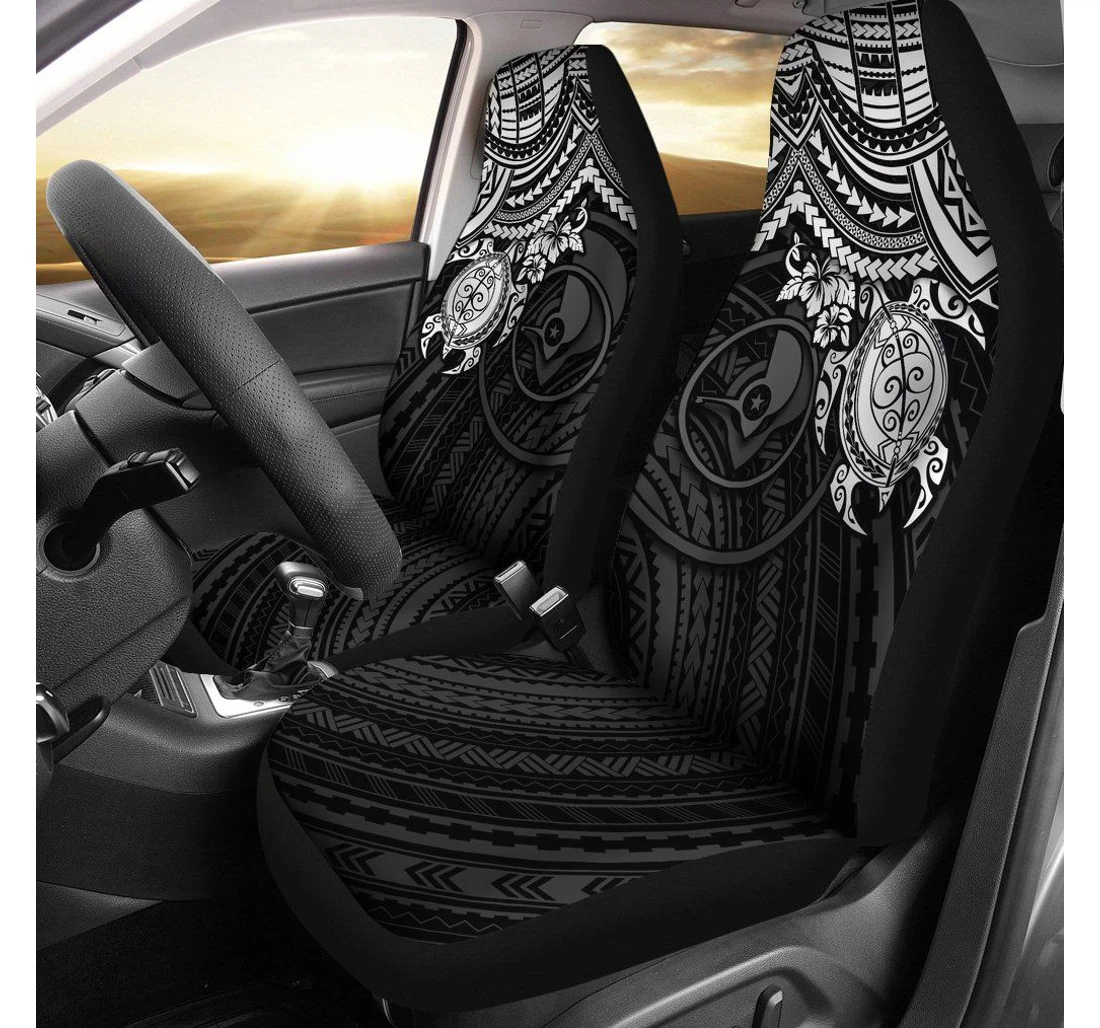 Yap Polynesian White Turtle Bn15 Universal Front Car Seat Cover