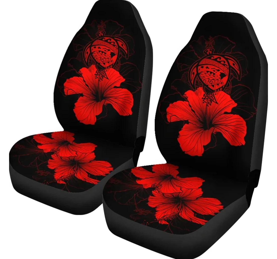 Accessory Hawaii Hibiscus Turtle Map Red Ah J9 Universal Front Car Seat Cover