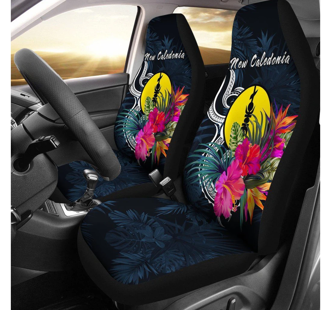New Caledonia Polynesian Tropical Flower Bn12 Universal Front Car Seat Cover