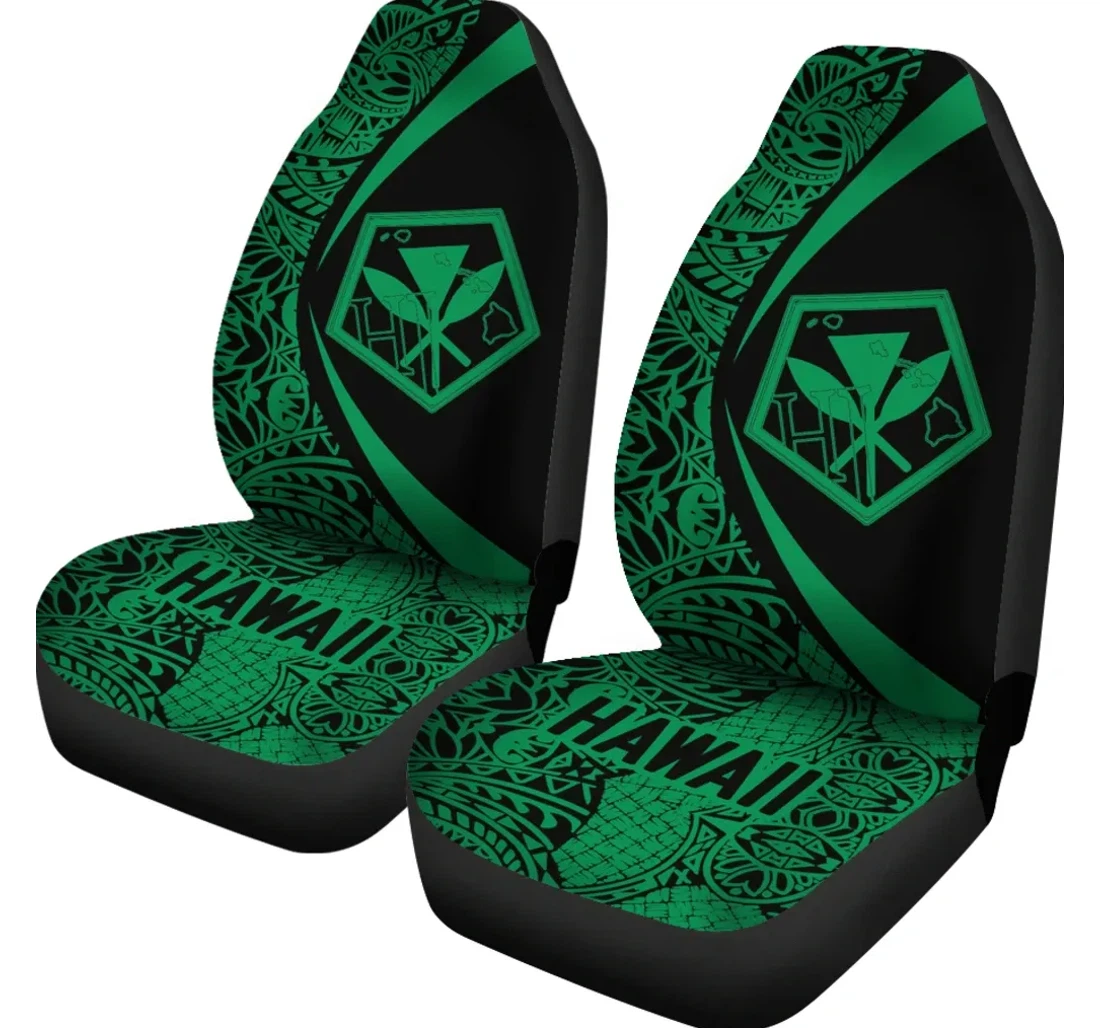 Accessory Hawaii Kanaka Polynesian Circle Style Green Ah J1 Universal Front Car Seat Cover