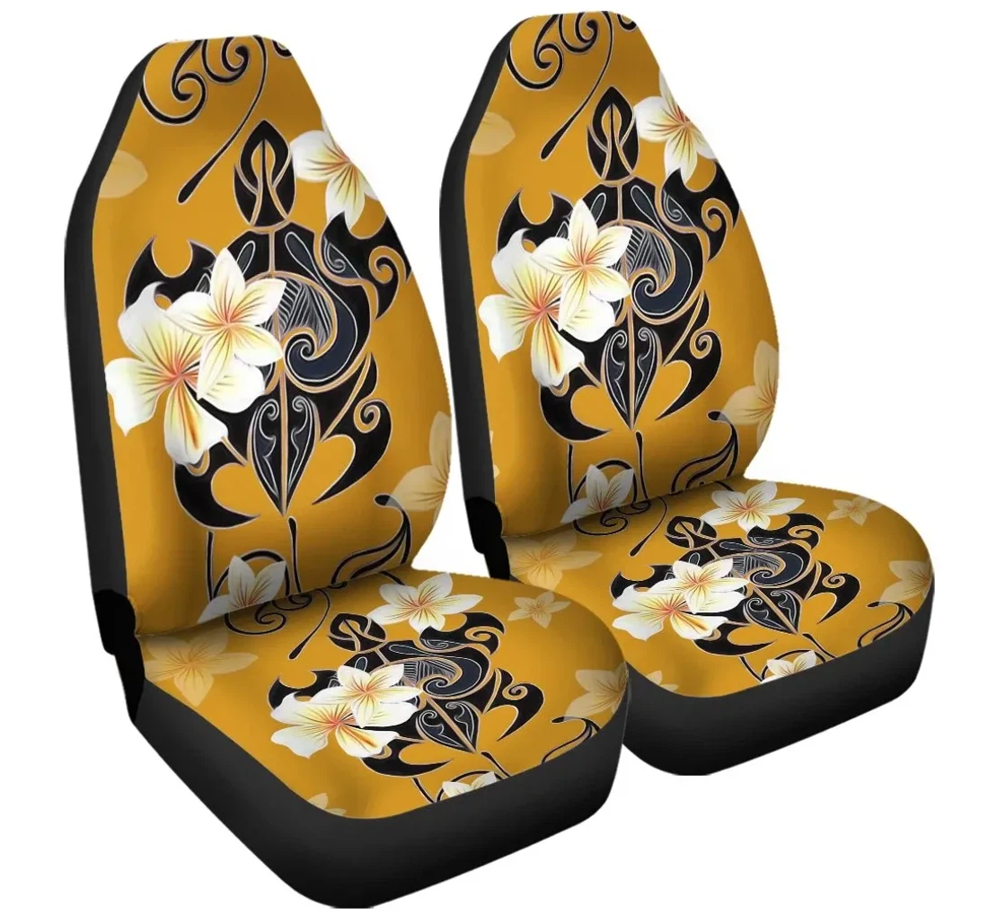 Accessory Hawaiian Turtle Plumeria Polynesian Yellow Ah Jr Universal Front Car Seat Cover
