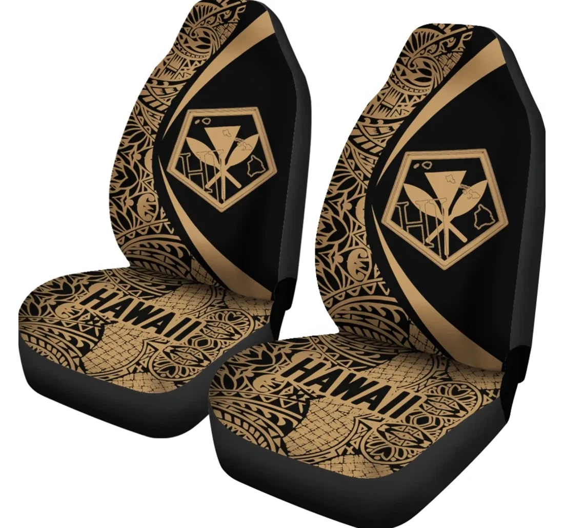 Accessory Hawaii Kanaka Polynesian Circle Style Golden Ah J1 Universal Front Car Seat Cover
