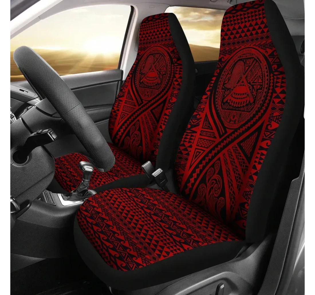 American Samoa Lift Up Red Bn09 Universal Front Car Seat Cover
