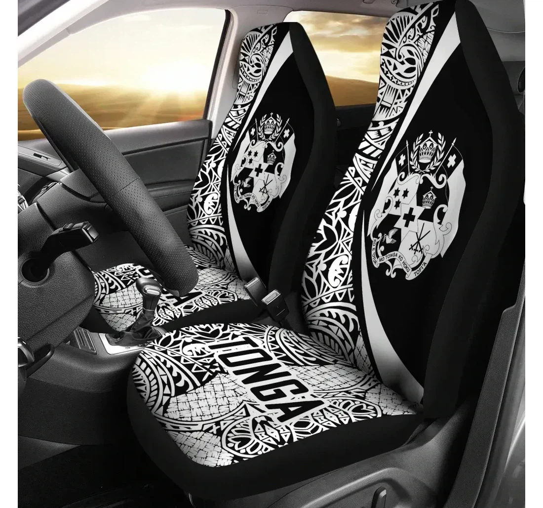 Tonga Polynesian Circle Style 01 J4 Universal Front Car Seat Cover