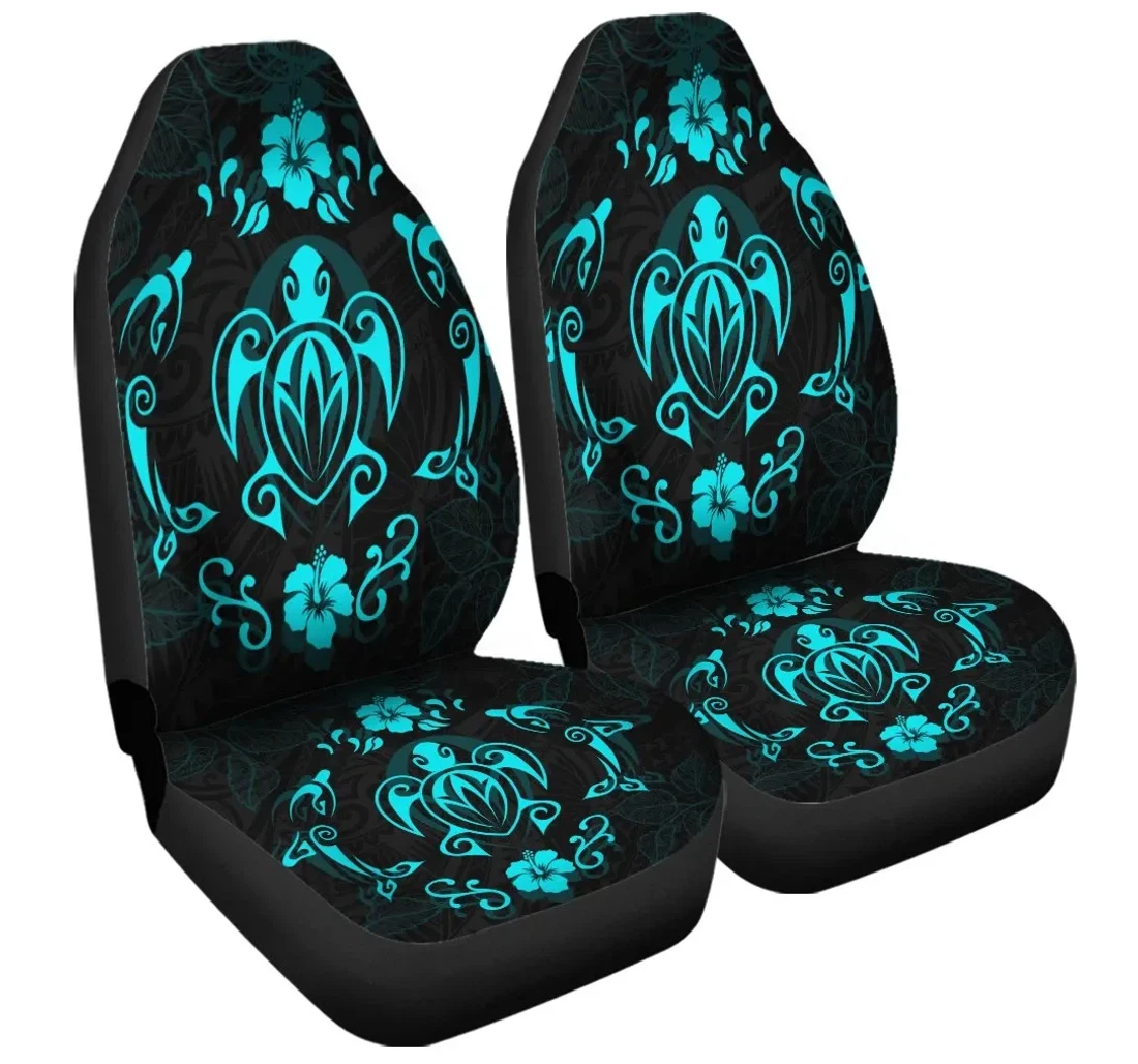 Accessory Hawaiian Map Turtle Dolphin With Plumeria Ah J4r Universal Front Car Seat Cover