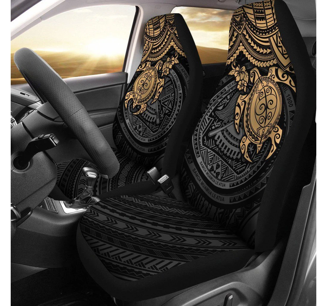 American Samoa Polynesian Gold Turtle Bn1518 Universal Front Car Seat Cover