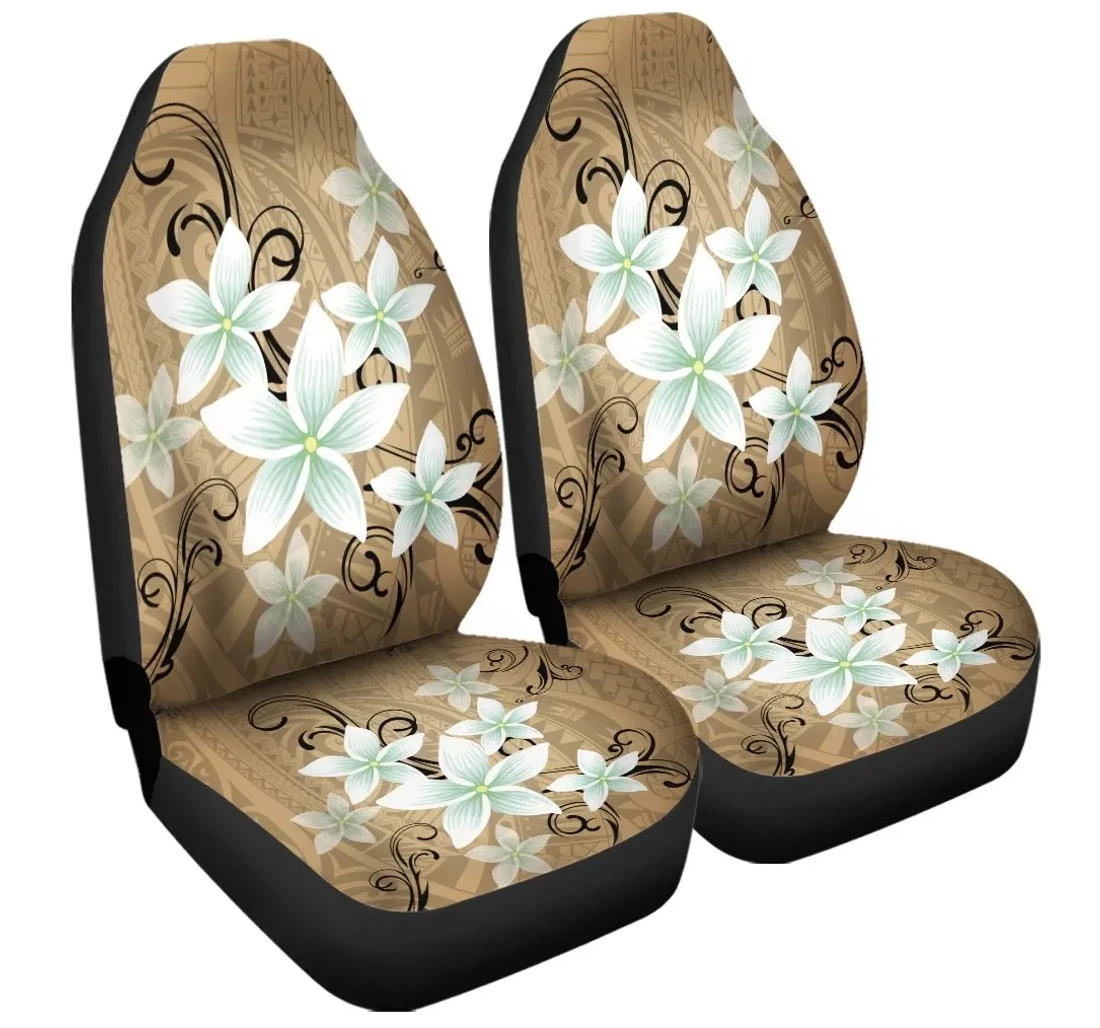Accessory Hawaiian Plumeria Polynesian Gold Ah J4r Universal Front Car Seat Cover