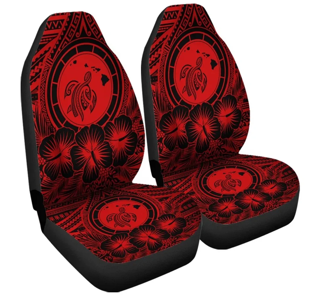 Accessory Hawaiian Map Honu Hibiscus Tropic Red Polynesian Ah Jgr Universal Front Car Seat Cover