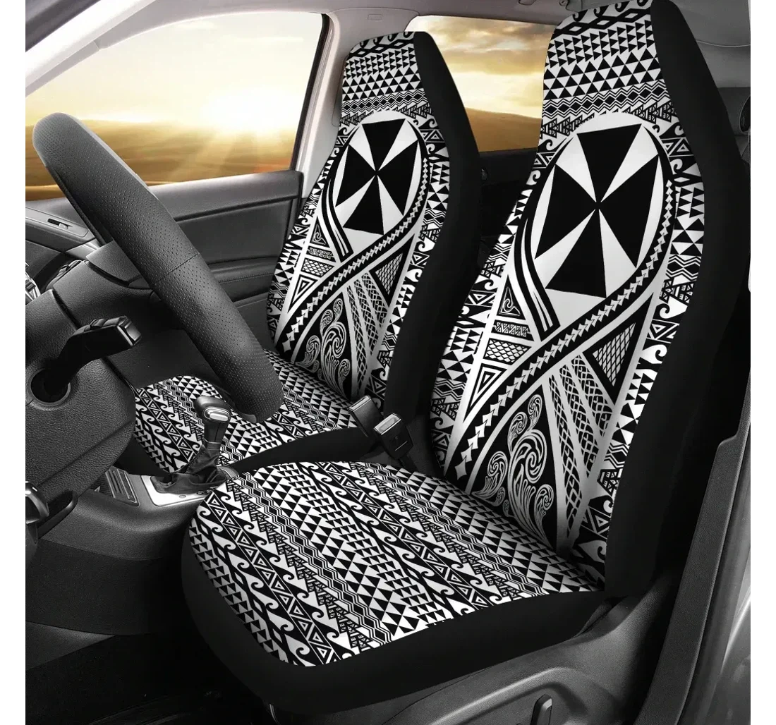 Wallis And Futuna Lift Up Black Bn09 Universal Front Car Seat Cover