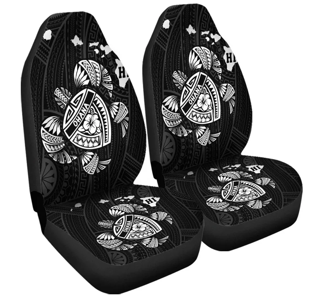 Accessory Hawaiian Map Turtle Ohana Hibicus Polynesian White Ah J6r Universal Front Car Seat Cover