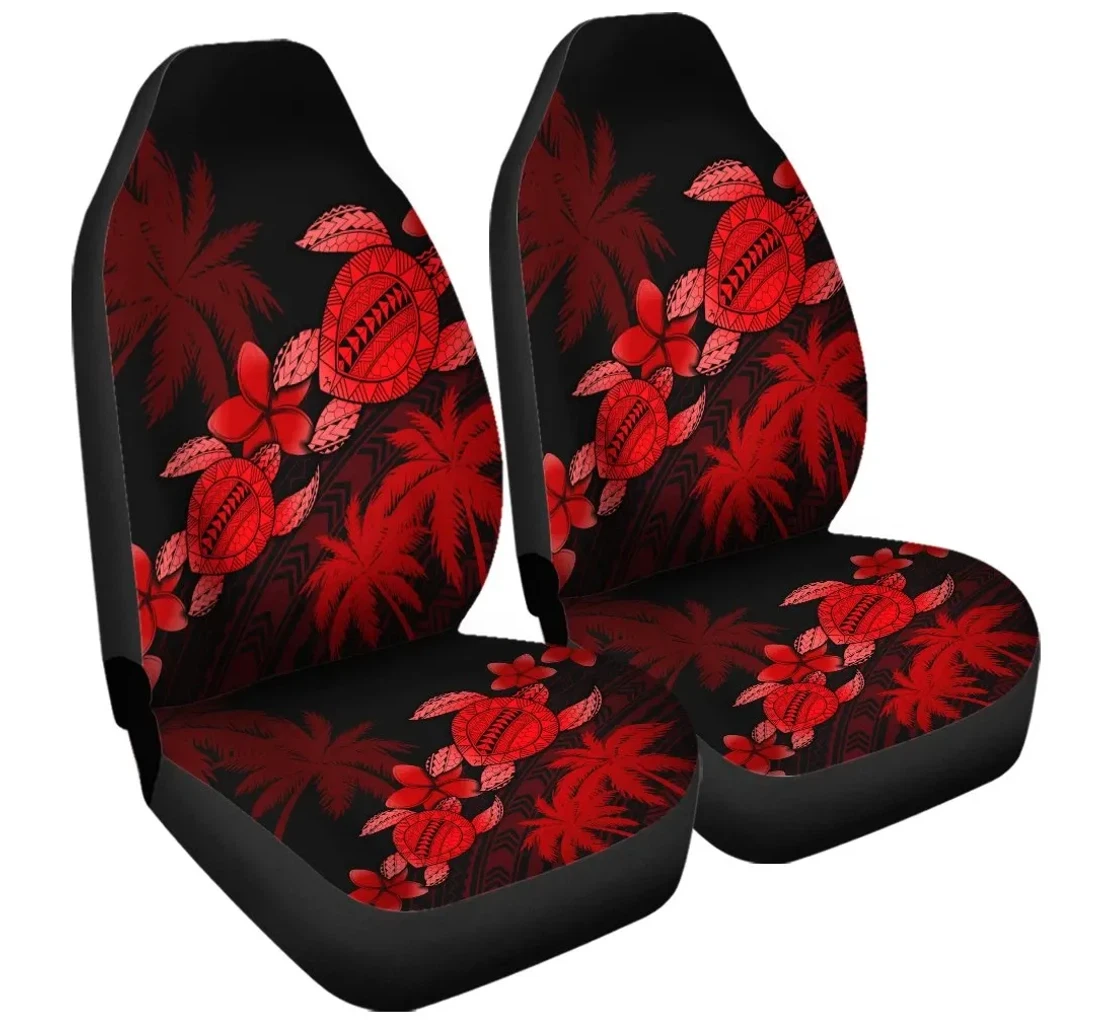 Accessory Hawaii Turtle Plumeria Coconut Tree Polynesian Red Ah J4r Universal Front Car Seat Cover