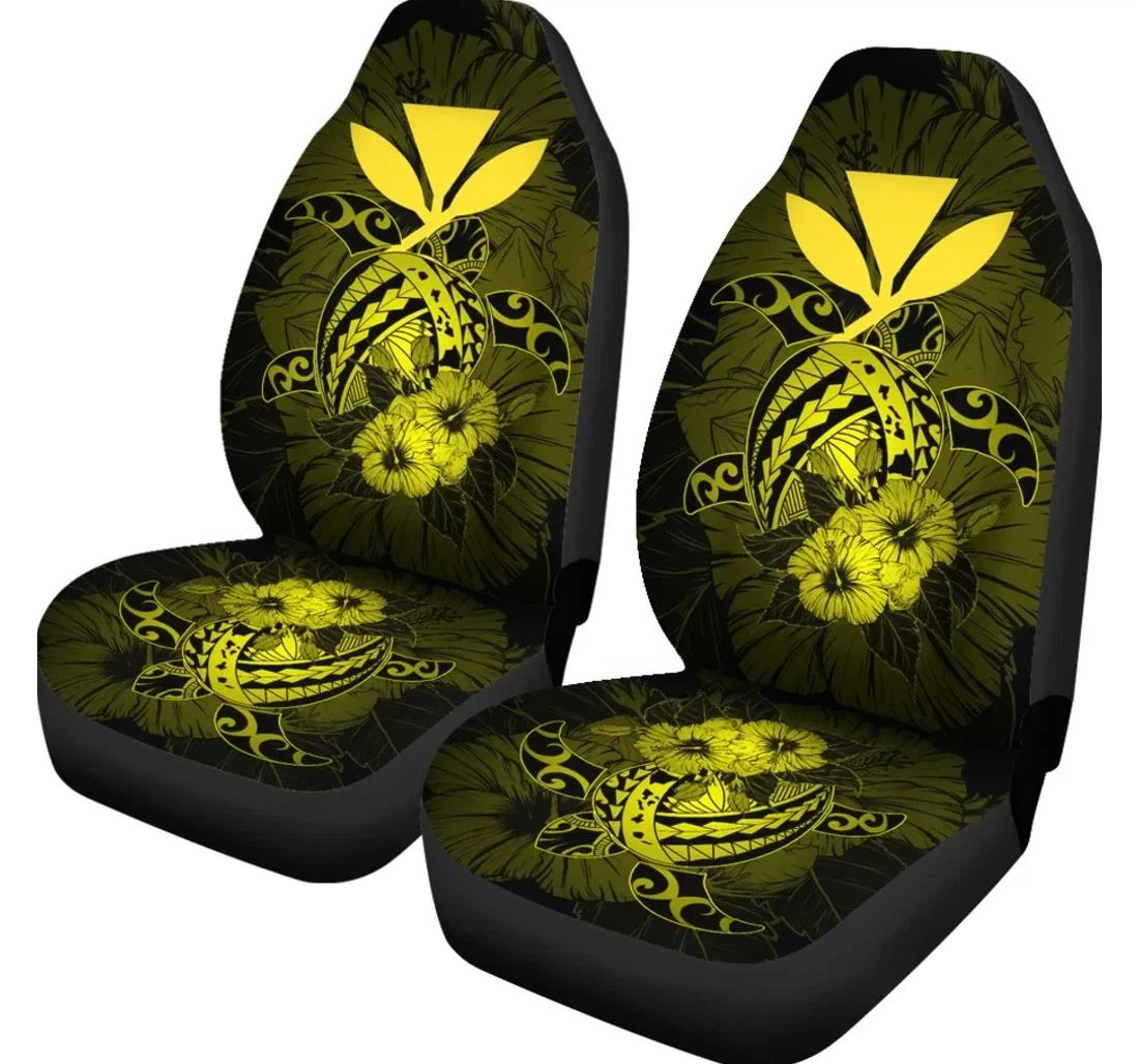 Accessory Hawaii Hibiscus Harold Turtle Yellow Ah J9 Universal Front Car Seat Cover