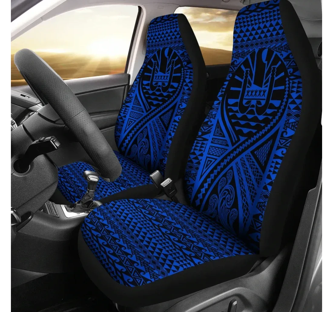 French Polynesia Lift Up Blue Bn09 Universal Front Car Seat Cover