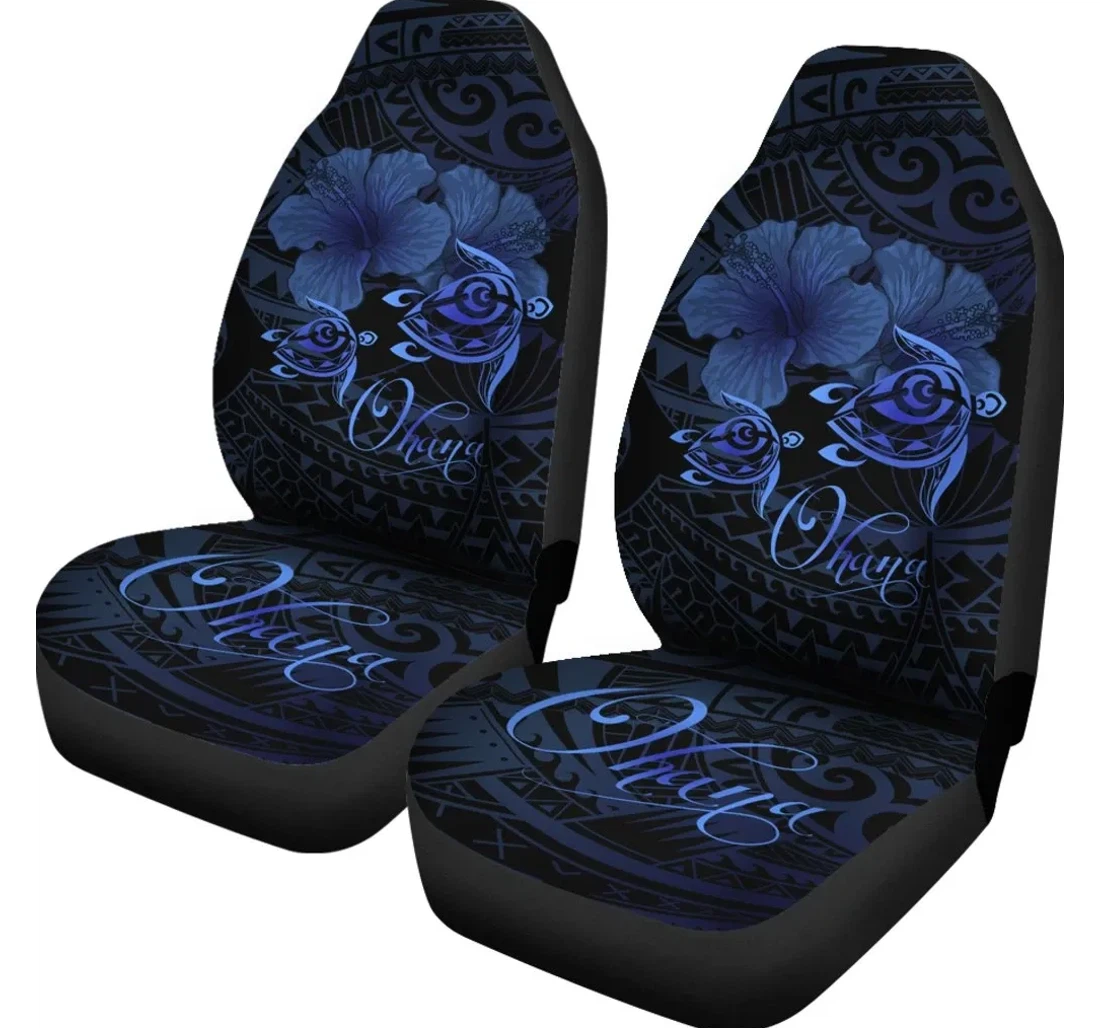 Accessory Hawaii Turtle Ohana Hibiscus Poly Turquoise Ah J4 Universal Front Car Seat Cover
