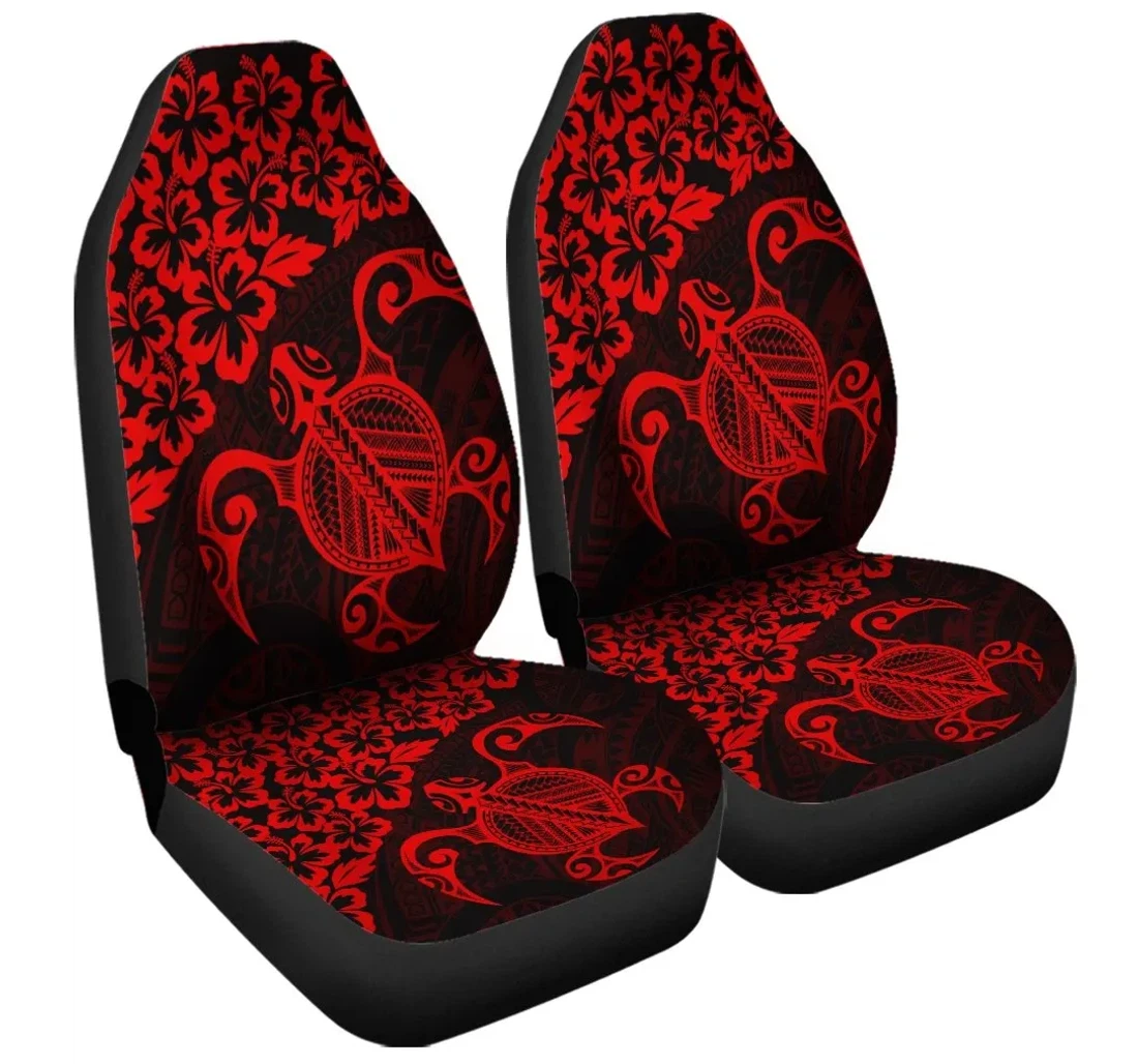 Accessory Hawaiian Map Turtle Hibiscus Kanaka Polynesian Red Ah J4r Universal Front Car Seat Cover