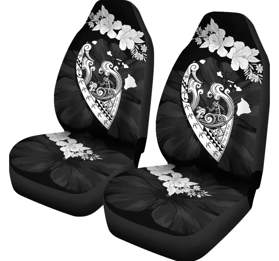Accessory Hawaii Hibiscus Banzai Surfing V2 Ah J5 Universal Front Car Seat Cover