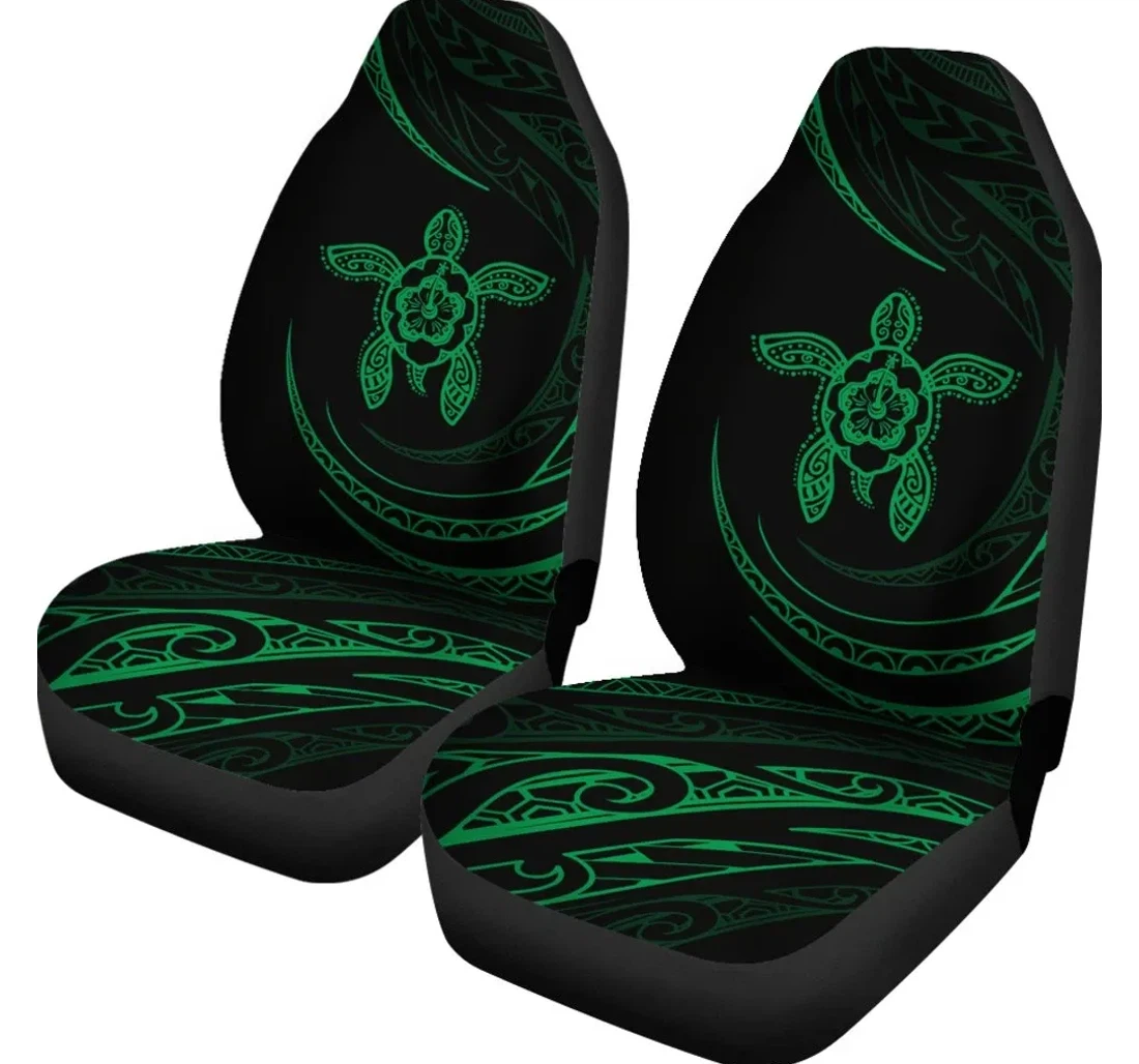 Accessory Hawaii Hawaii Turtle Hibiscus green Frida Style J96 Universal Front Car Seat Cover