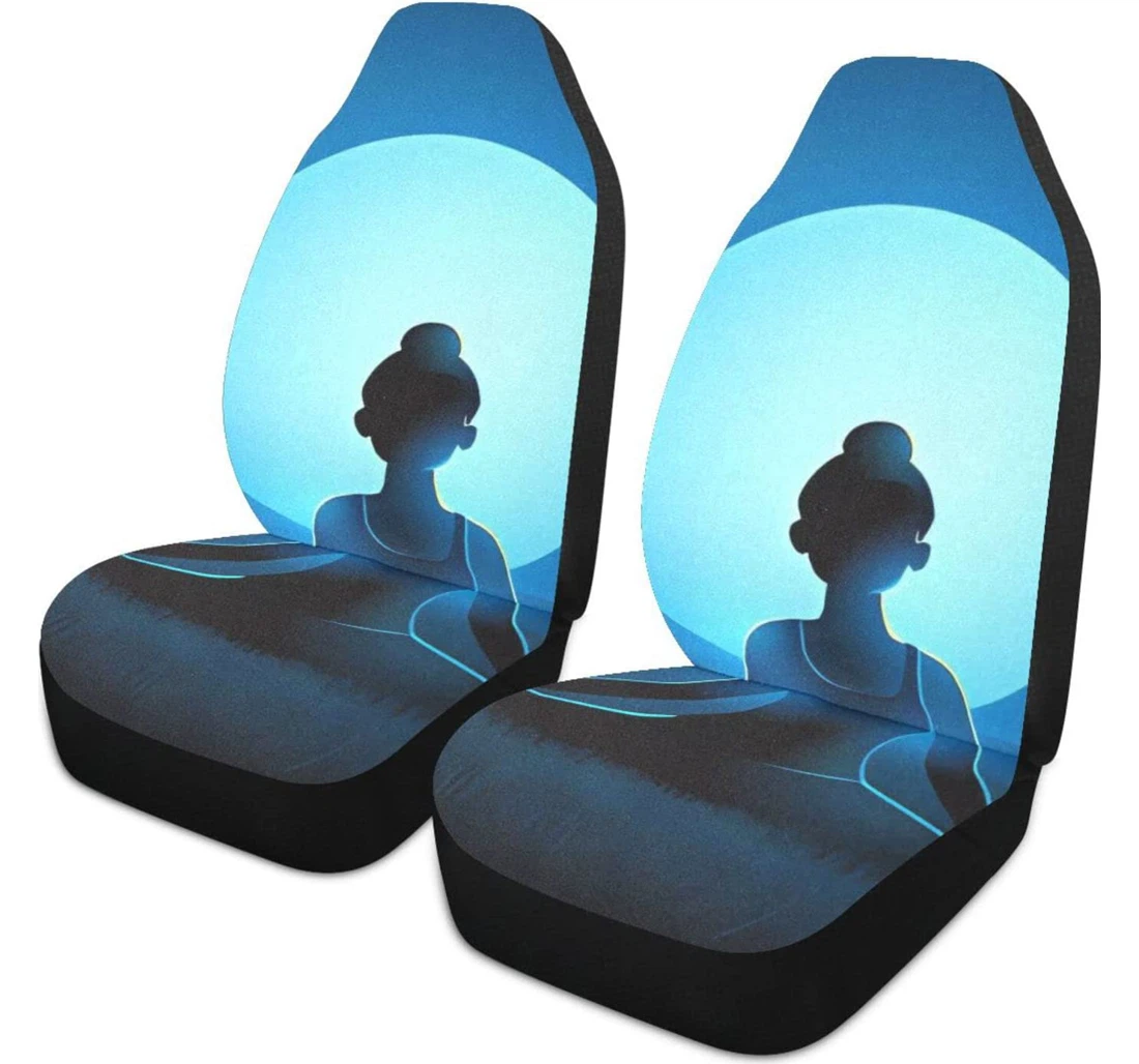 Women's Full Moon Yoga Universal Front Car Seat Cover