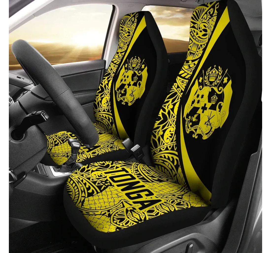Tonga Polynesian Circle Style 03 J4 Universal Front Car Seat Cover