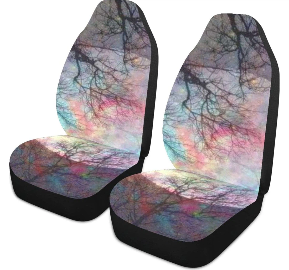 Colored Life Tree Universal Front Car Seat Cover