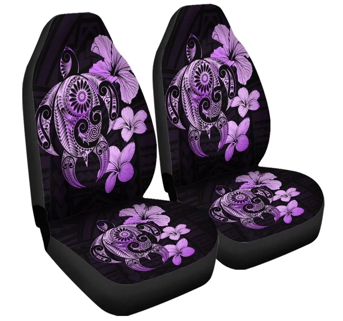 Accessory Hibiscus Plumeria Mix Polynesian Turtle Violet Ah Jr Universal Front Car Seat Cover
