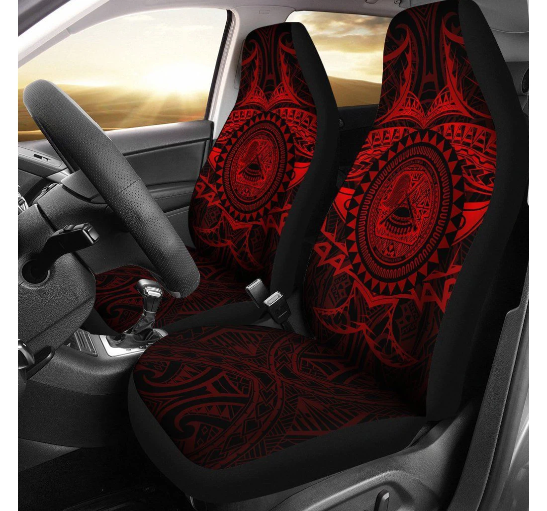 American Samoa Polynesian Red Seal Bn18 Universal Front Car Seat Cover