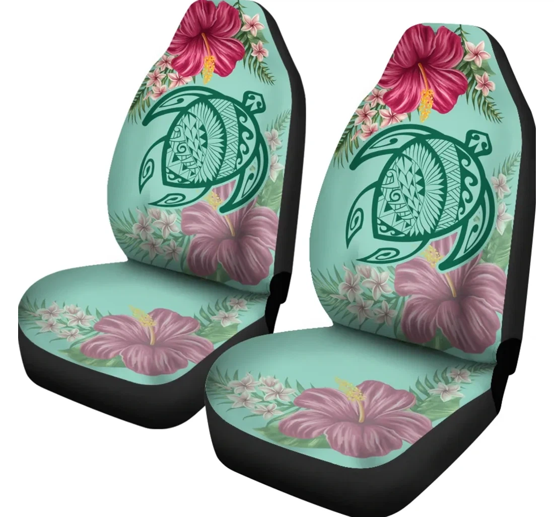 Accessory Hawaii Turtle Hibiscus Plumeria Hug Style Ah J4 Universal Front Car Seat Cover