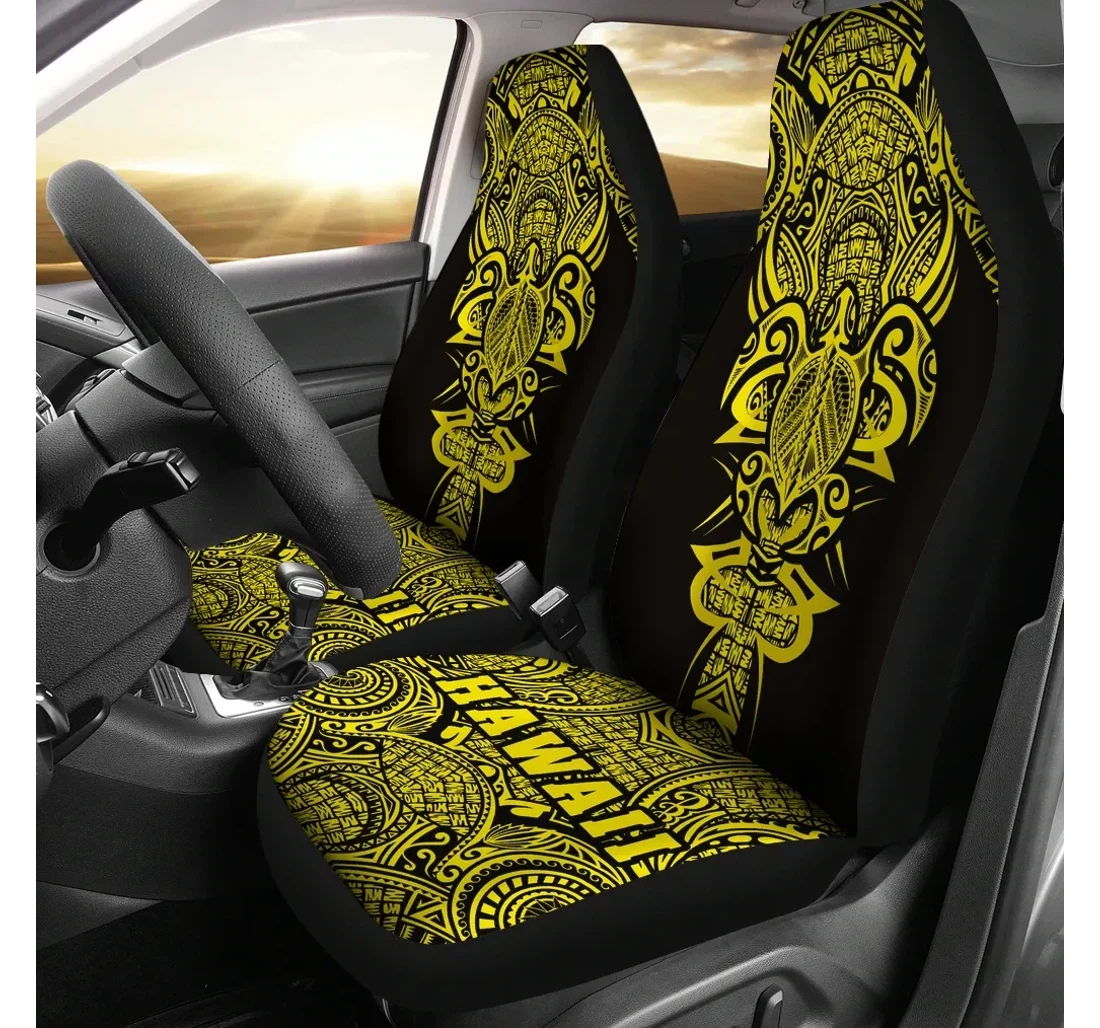 Accessory Hawaii Turtle Polynesian Yellow Armor Style Ah J9 Universal Front Car Seat Cover