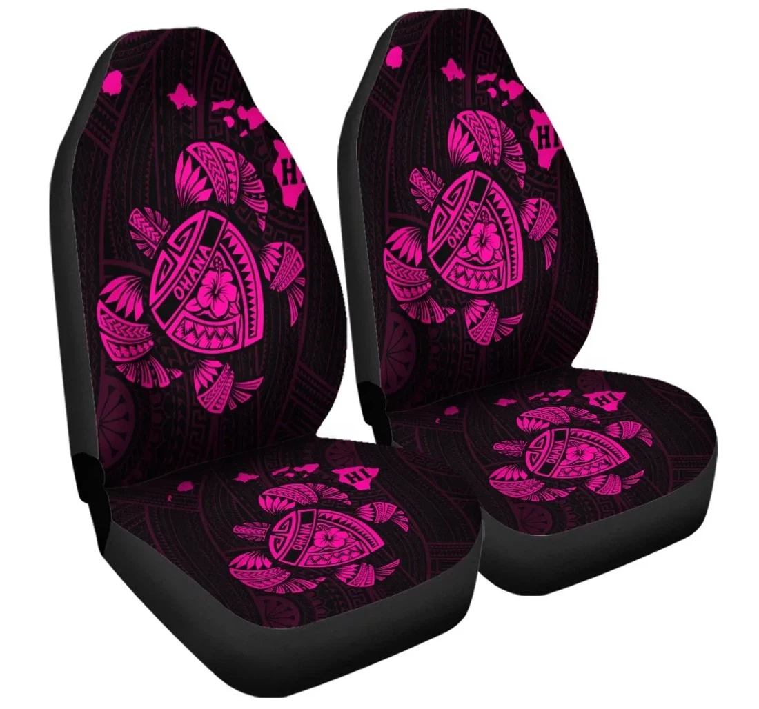 Accessory Hawaiian Map Turtle Ohana Hibicus Polynesian Pink Ah J6r Universal Front Car Seat Cover