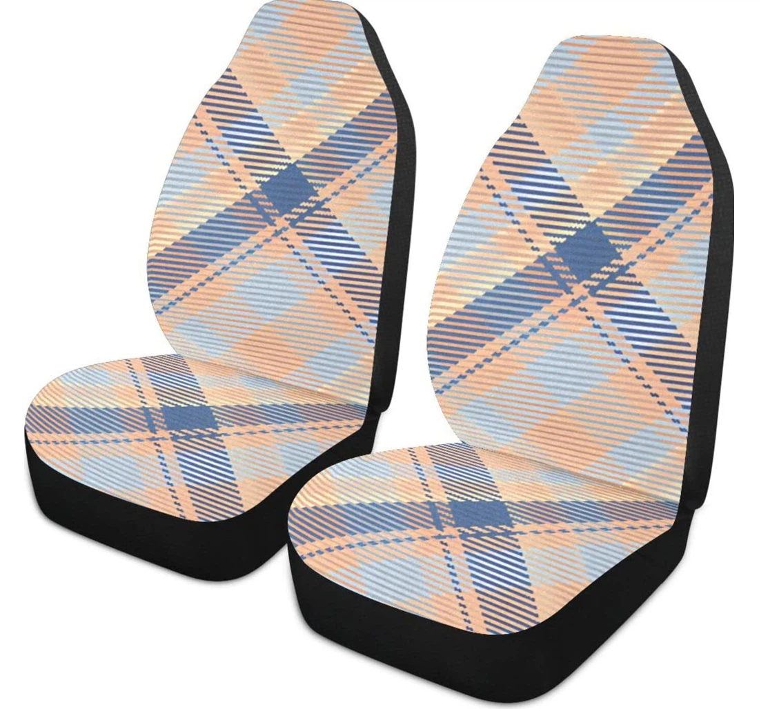 Classic Scottish Plaid Universal Front Car Seat Cover