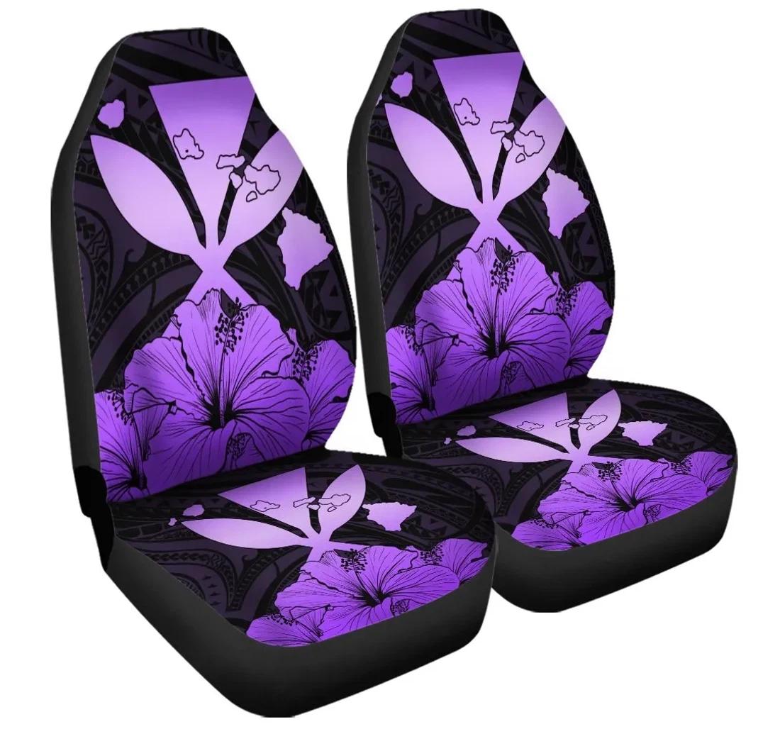 Accessory Hawaiian Kanaka Hibiscus Polynesian Love Violet Ah Jr Universal Front Car Seat Cover