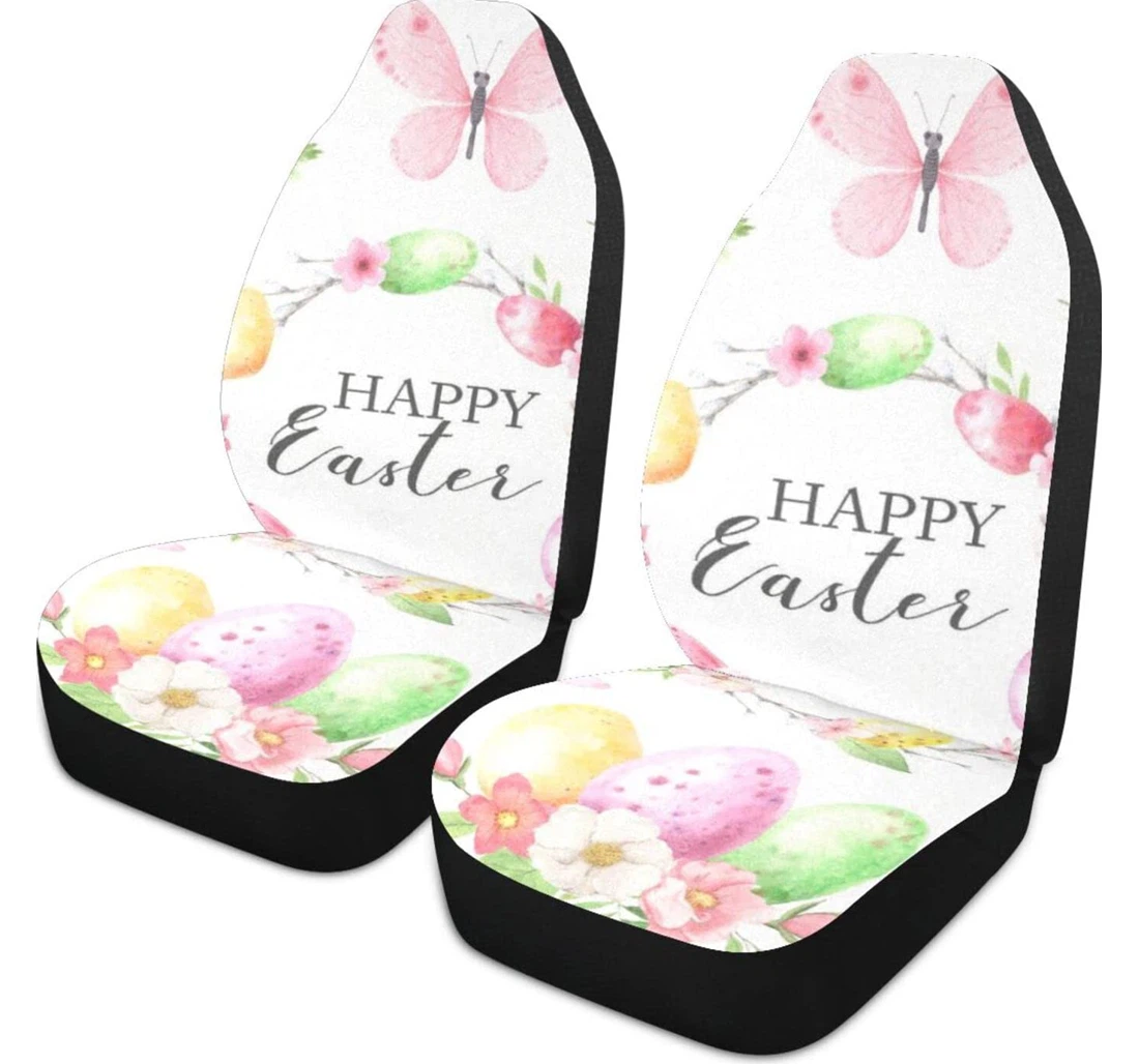 Cartoon Cute Bunny Spring Universal Front Car Seat Cover