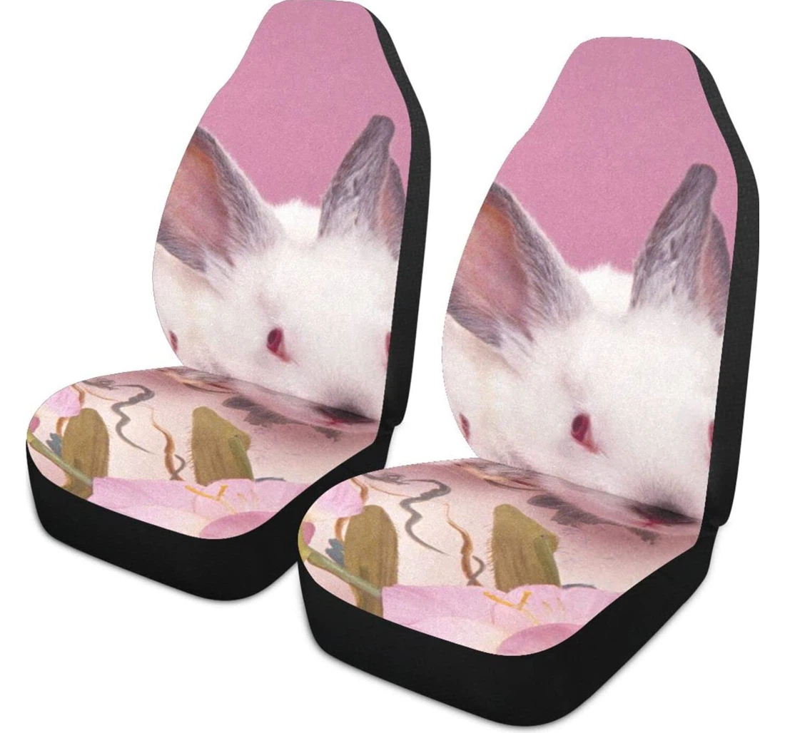 Cartoon Rabbit Universal Front Car Seat Cover