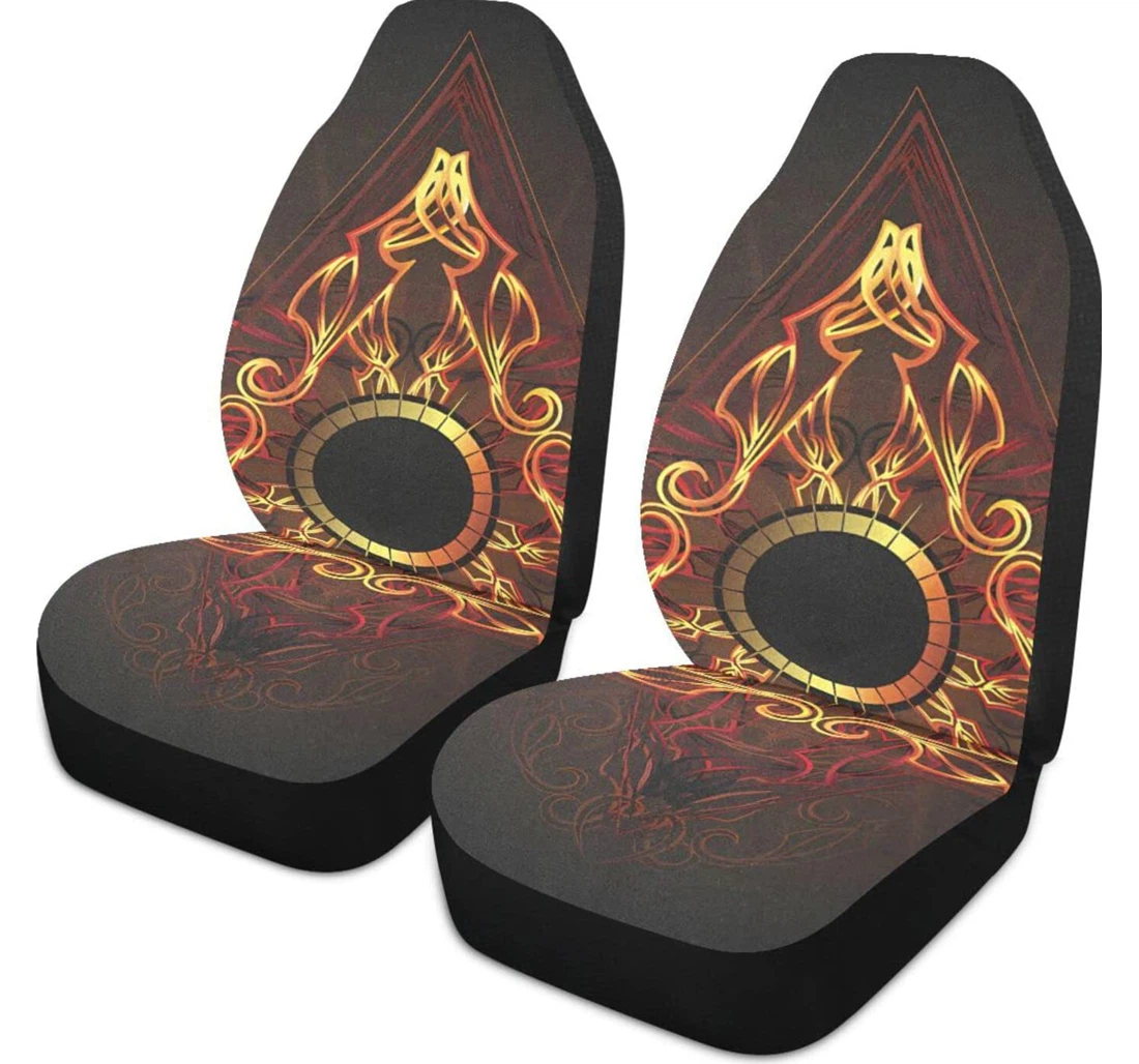 Eyes Aesthetic With Black Universal Front Car Seat Cover