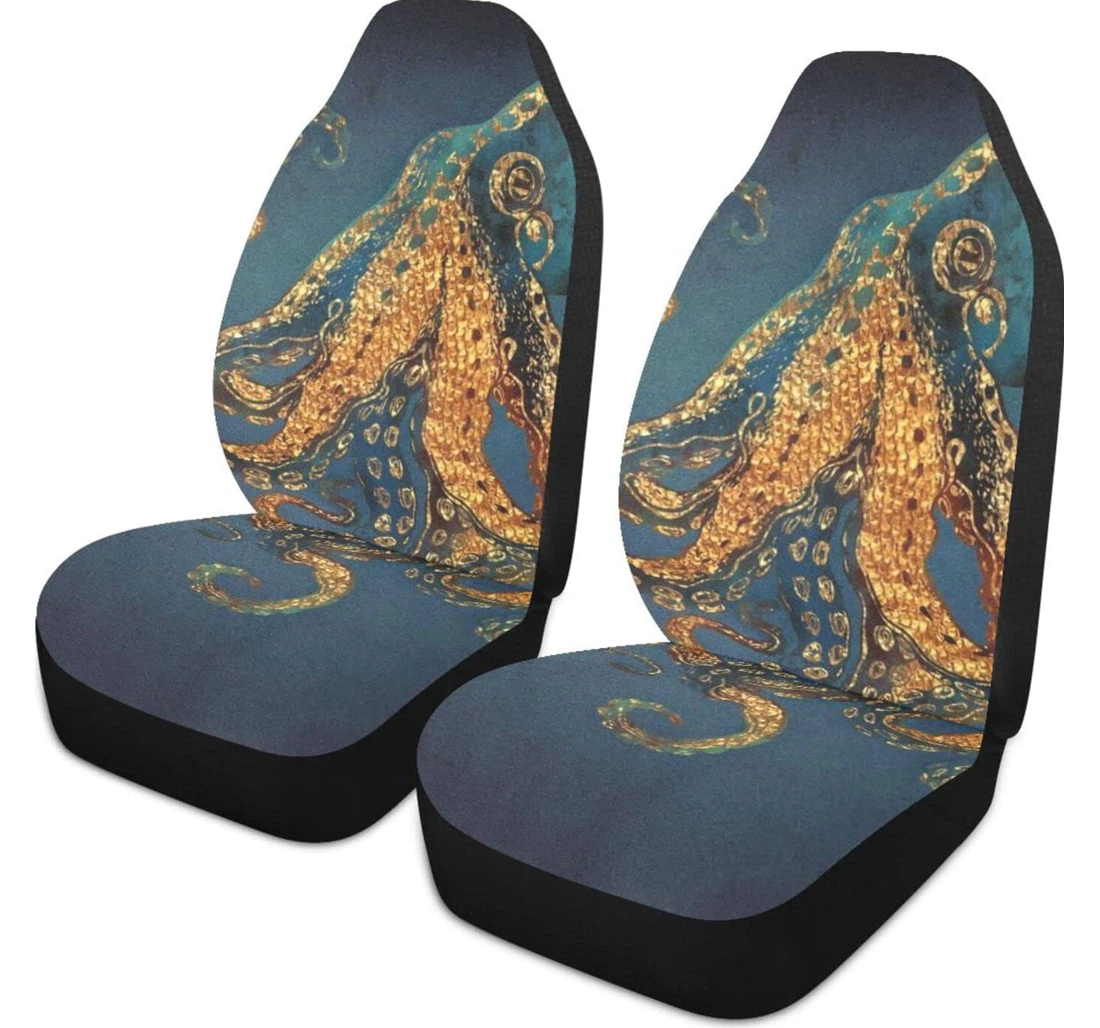 Octopus Underwater Dream Universal Front Car Seat Cover
