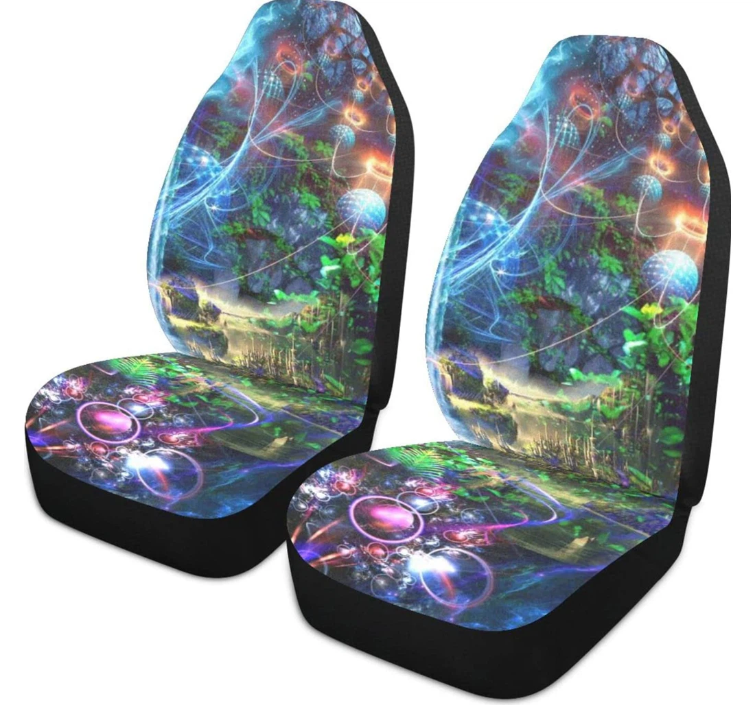 Nature Forest Aurora Science Fiction Universal Front Car Seat Cover