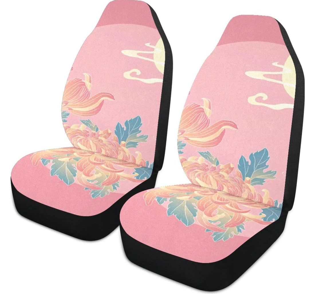 Traditional Chrysanthemum Universal Front Car Seat Cover